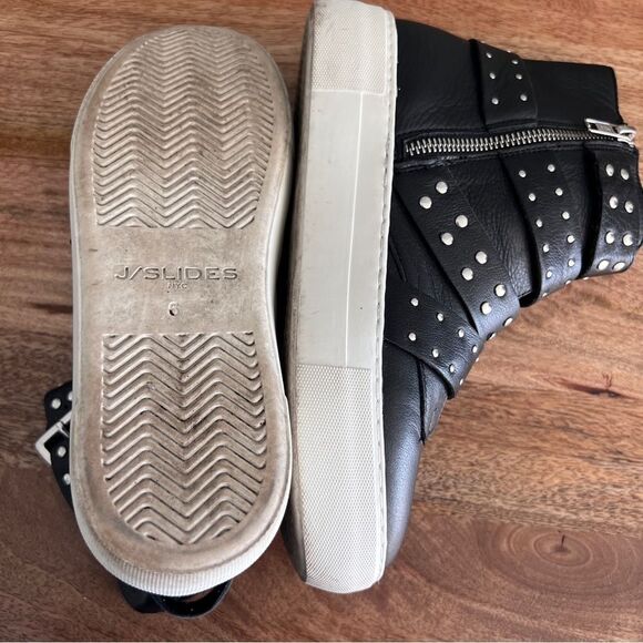 J/Slides NYC Studded High-Top Sneakers - Size 6 - Picture 8 of 10